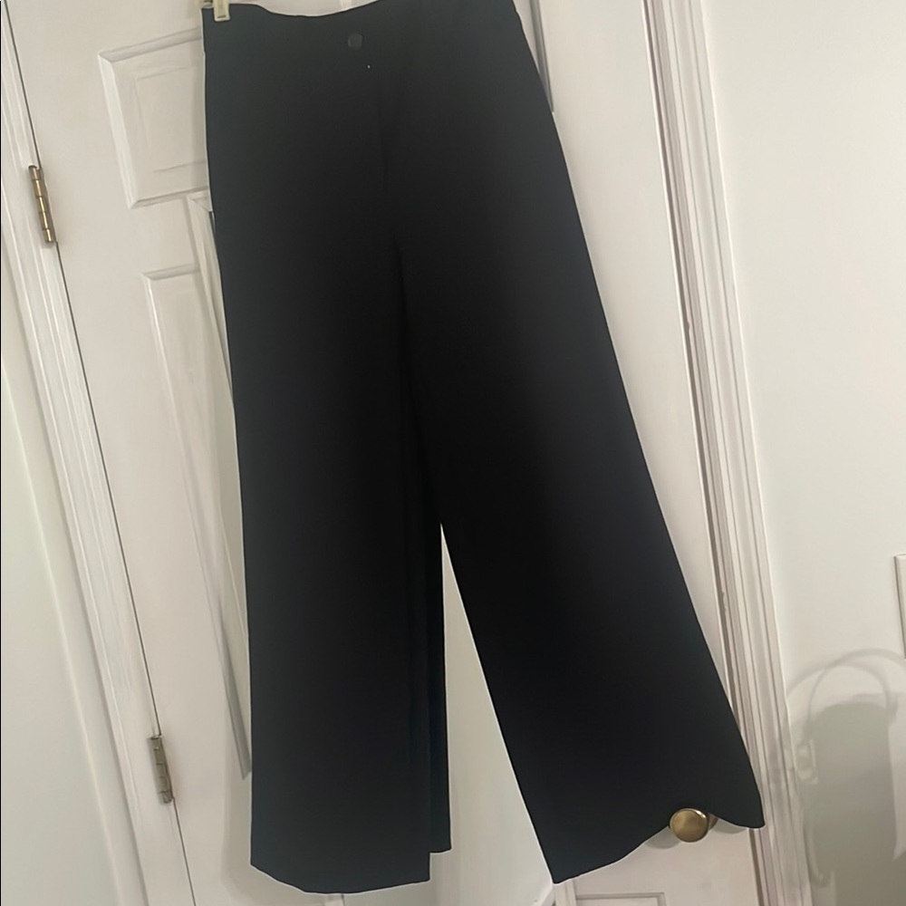 Wide-Leg Black Women's Pants